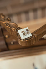 Load image into Gallery viewer, Ranch raised stamped hoop stud
