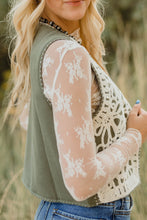 Load image into Gallery viewer, Sage Green Floral Vest