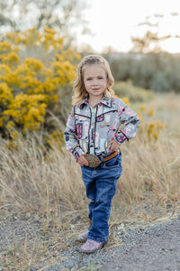 Little cowgirl grey rodeo shirt