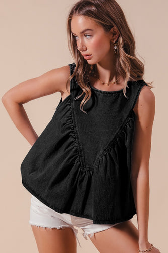 the darlin denim tank top