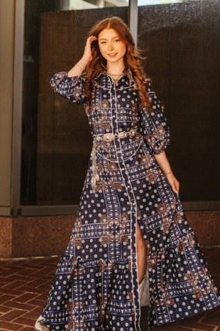 The Sienna Navy Dress