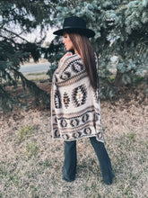 Load image into Gallery viewer, Aztec oatmeal poncho